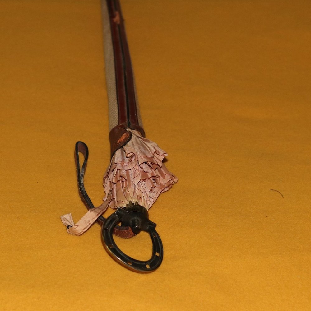 Equine Parasol / Umbrella - Horseshoe Handle and Leather Sleeve - Picture 7 of 8